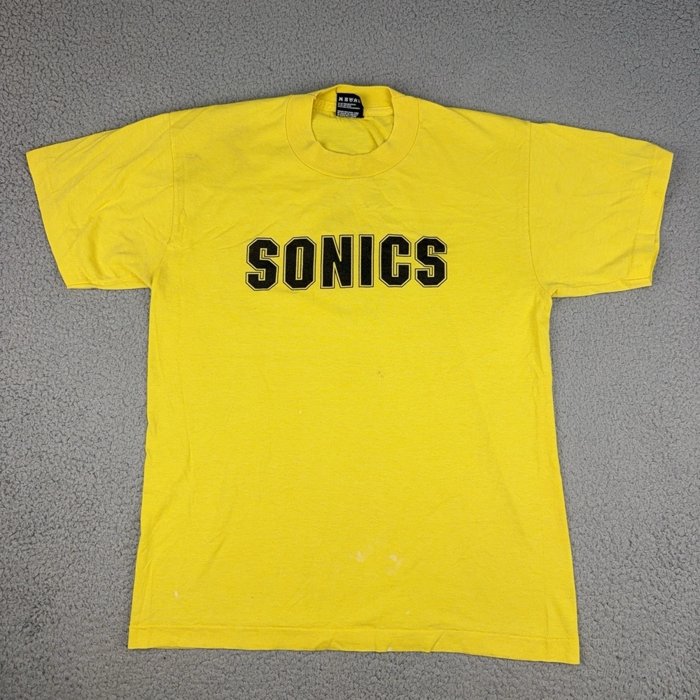 Vintage 80s Fruit of the Loom Best SONICS #8 Single Stitch Tee Medium USA
